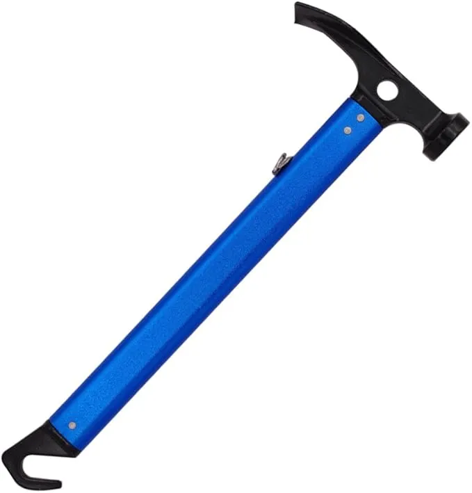 Lightweight Outdoor Camping Hammer Aluminum Tent Hammer with Tent Stake Remover, 13-Ounce