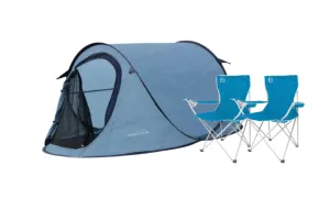 Lightweight Pop Up Tent   2x Outdoor Chairs Combo