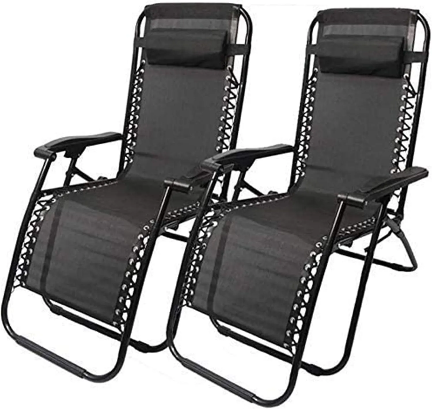 Lightweight Sun Lounger Garden Chairs Set of 2 Folding Zero Chairs Beach Chairs Sun Lounger Recliner for Beach Patio Garden Camping Outdoor Recliner (Color : with Blue Cotton) (With Gray Cot