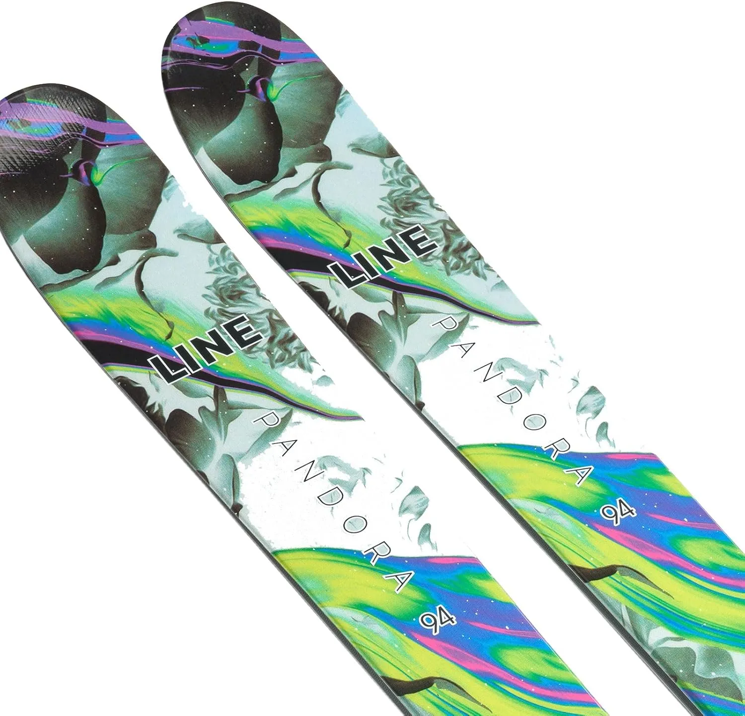 LINE Women's Pandora 94 Carbon Durable Stable Lightweight Alpine All-Mountain Freeride Snow Skis 2024