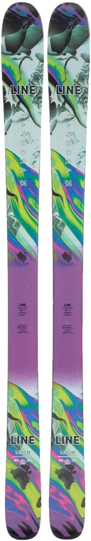 LINE Women's Pandora 94 Carbon Durable Stable Lightweight Alpine All-Mountain Freeride Snow Skis 2024