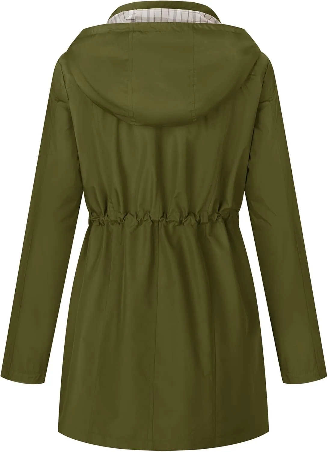 LOMON Women Waterproof Outdoor Hiking Raincoat Women Lined Rain Jacket Lightweight Hooded Jackets Trench Coats