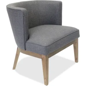 Lorell Chair,Accent,Gray Linen Fabric,25-4/5"x28"x28-7/10",Walnut