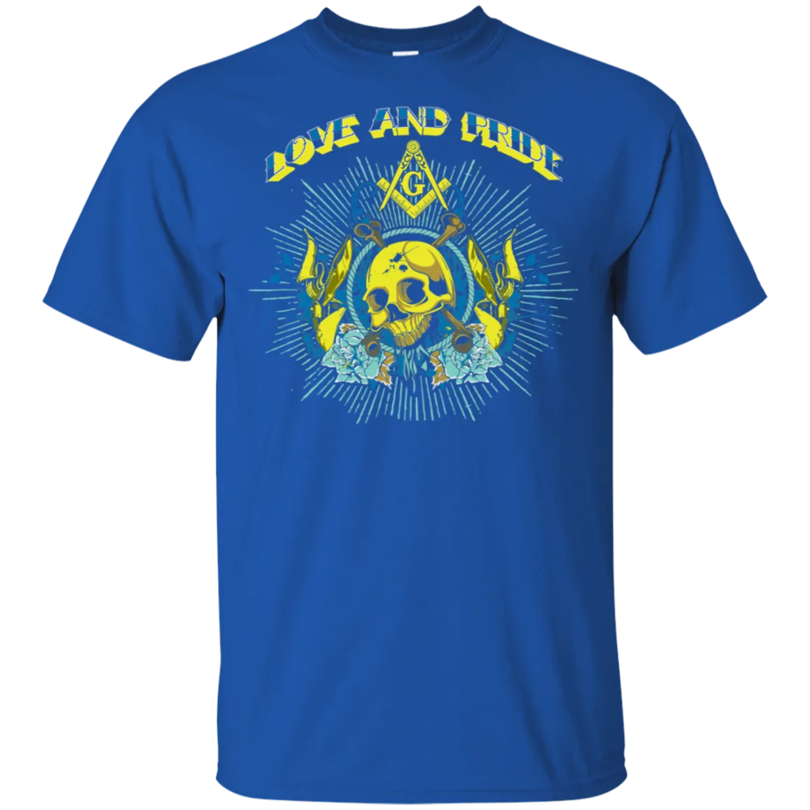 Love And Pride Masonic Skull Square & Compass Freemasson