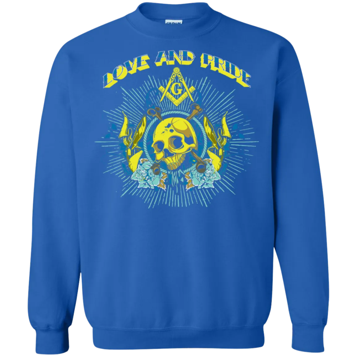 Love And Pride Masonic Skull Square & Compass Freemasson