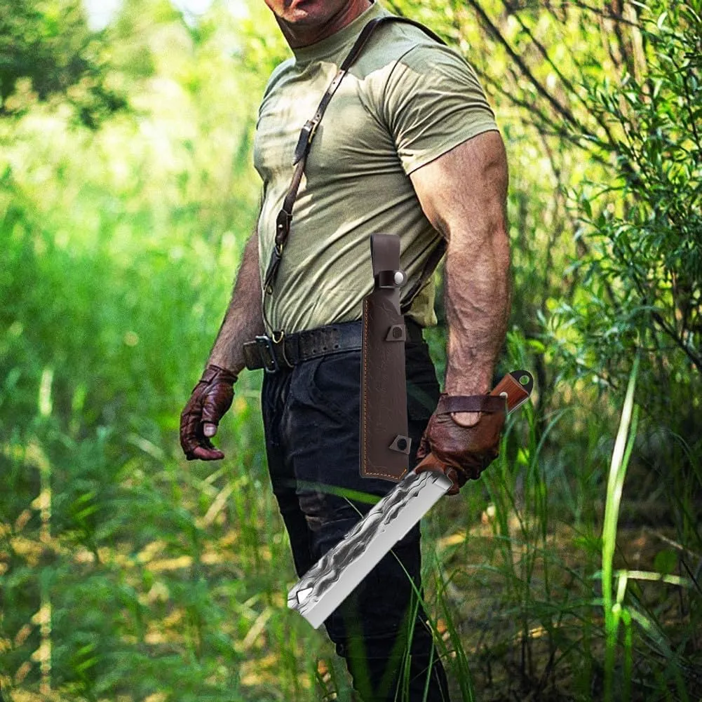 Machete Billhook Sickle Knife for Yard Work Machete for Cutting Trees Machetes Sickle Heavy Duty Machete for clearing Brush Garden Tools AxeConstruction Blade Outdoor……