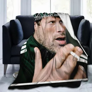 Mads Mikkelsen Blanket Flannel Fleece Printed Throw Blankets Ultra Soft Micro Warm Blanket for All Season Bedding Chair Sofa Couch Bed 50"x40"