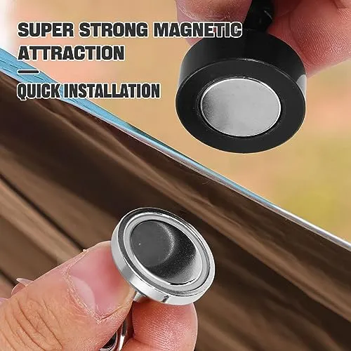 Magnetic Hooks for Canopy, Magnet Clip Hanger w/ Carabiner for Camping