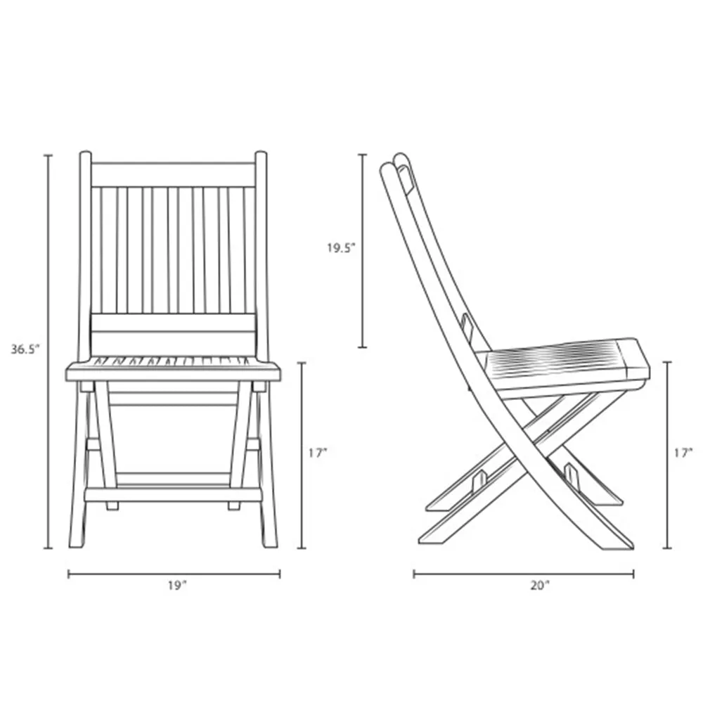Marina Outdoor Patio Teak Folding Chair