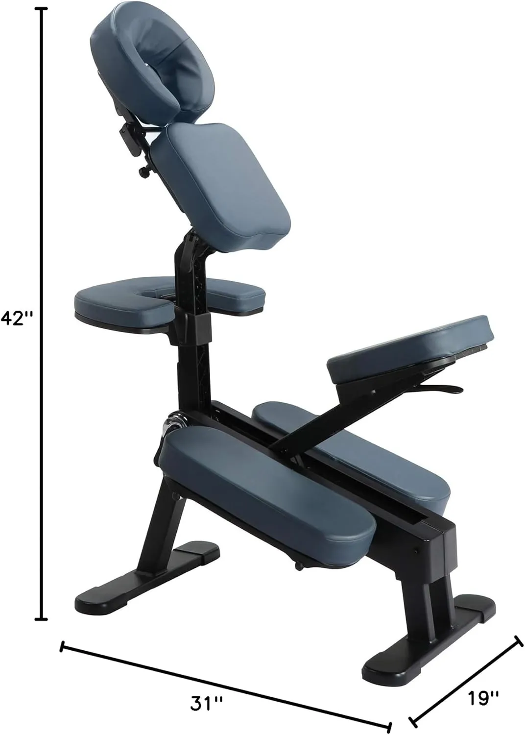 Master Massage Gymlane Portable Massage Chair-Ergonomically Designed with 2-Inch Foam Cushioning, Multiple Configurations, Supports up to 600lbs-Portable Tattoo Chair