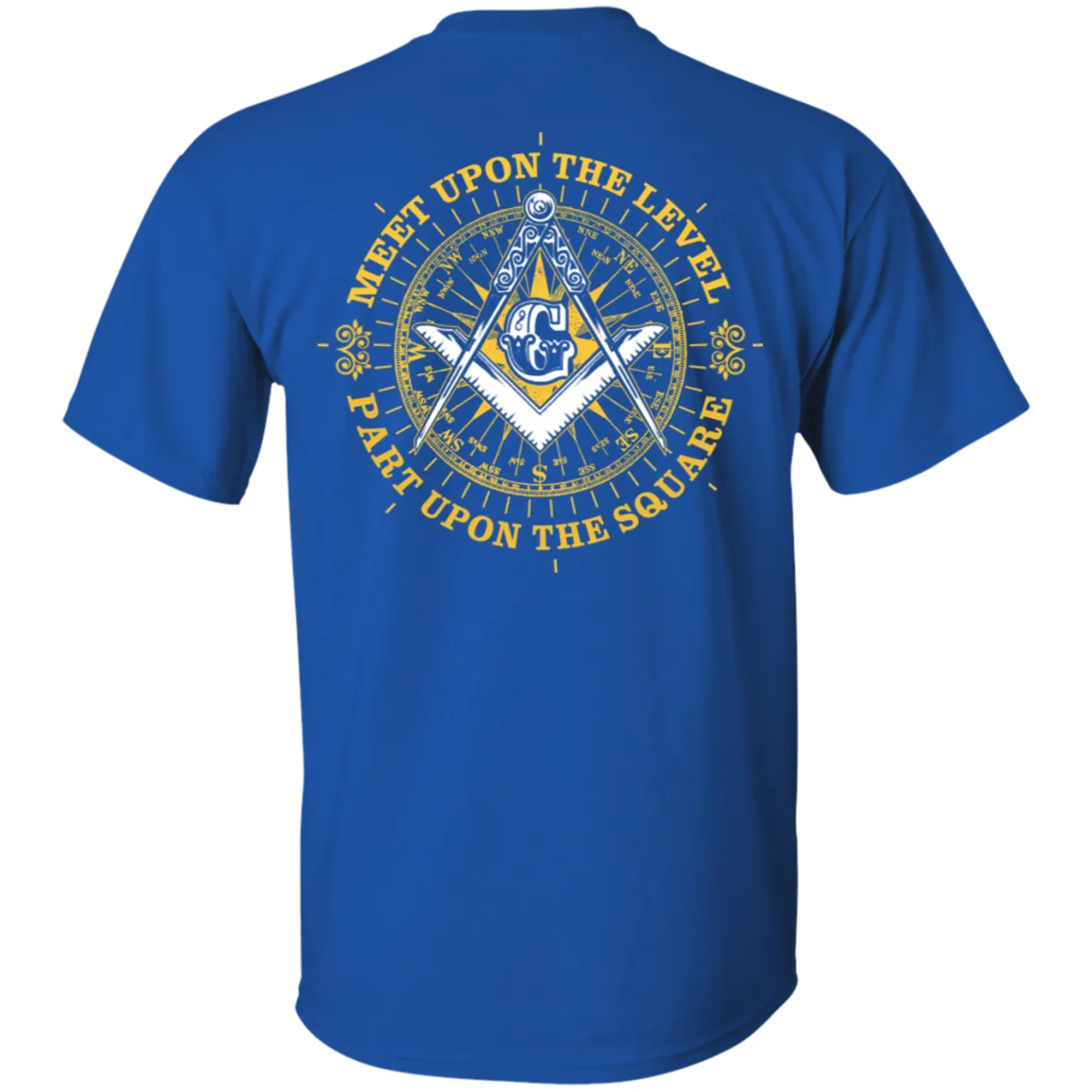 Meet Upon The Level Freemason Square & Compass Symbol