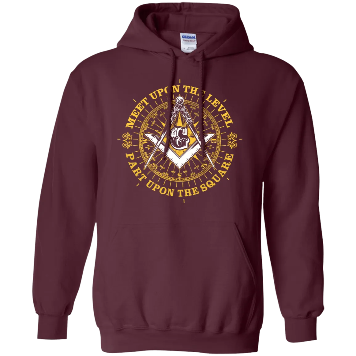 Meet Upon The Level Freemason Square & Compass Symbol