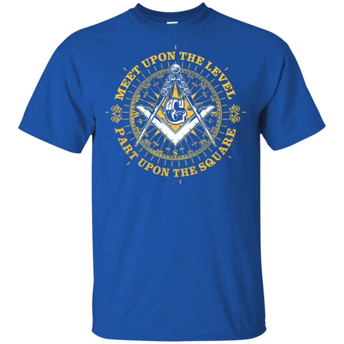 Meet Upon The Level Freemason Square & Compass Symbol