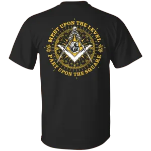 Meet Upon The Level Freemason Square & Compass Symbol