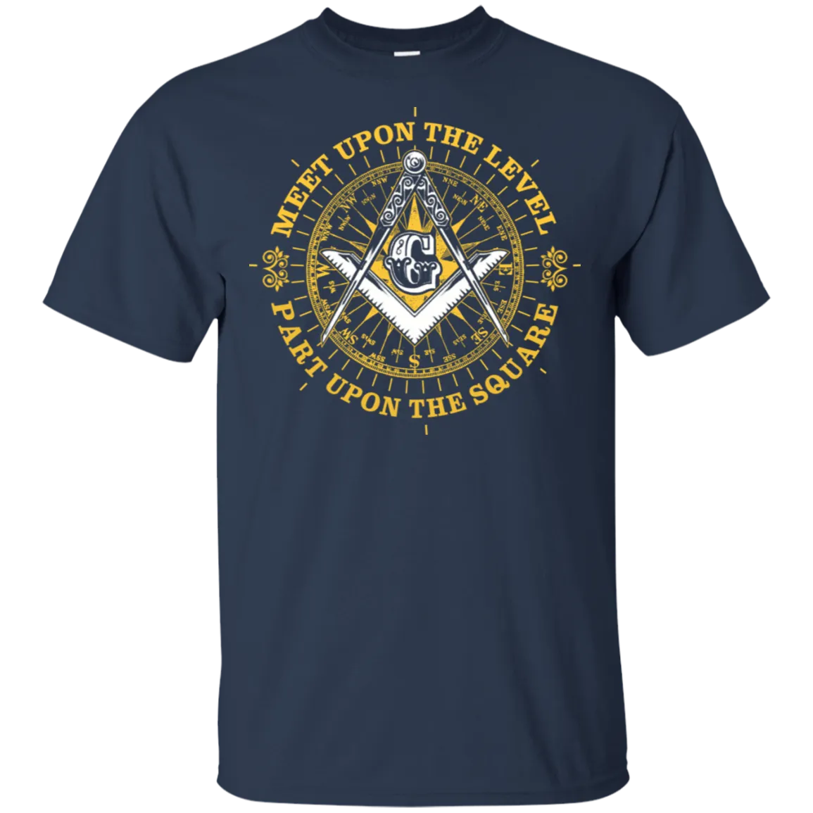 Meet Upon The Level Freemason Square & Compass Symbol