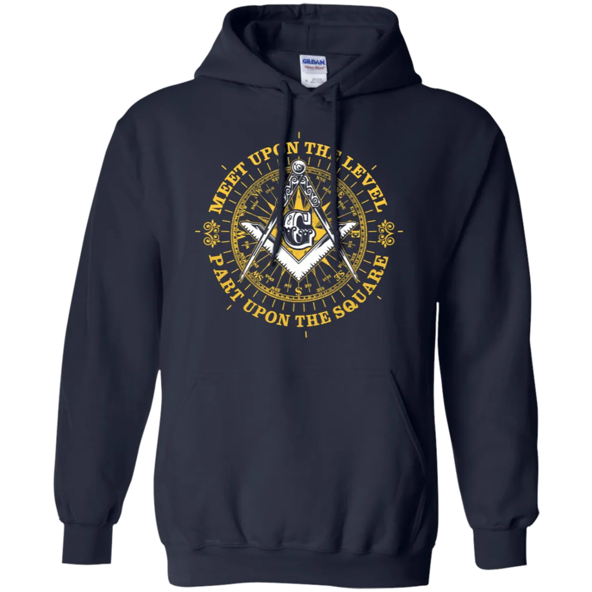 Meet Upon The Level Freemason Square & Compass Symbol