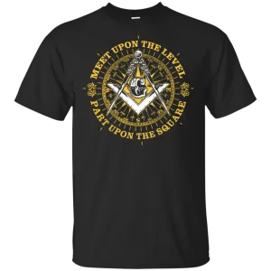 Meet Upon The Level Freemason Square & Compass Symbol