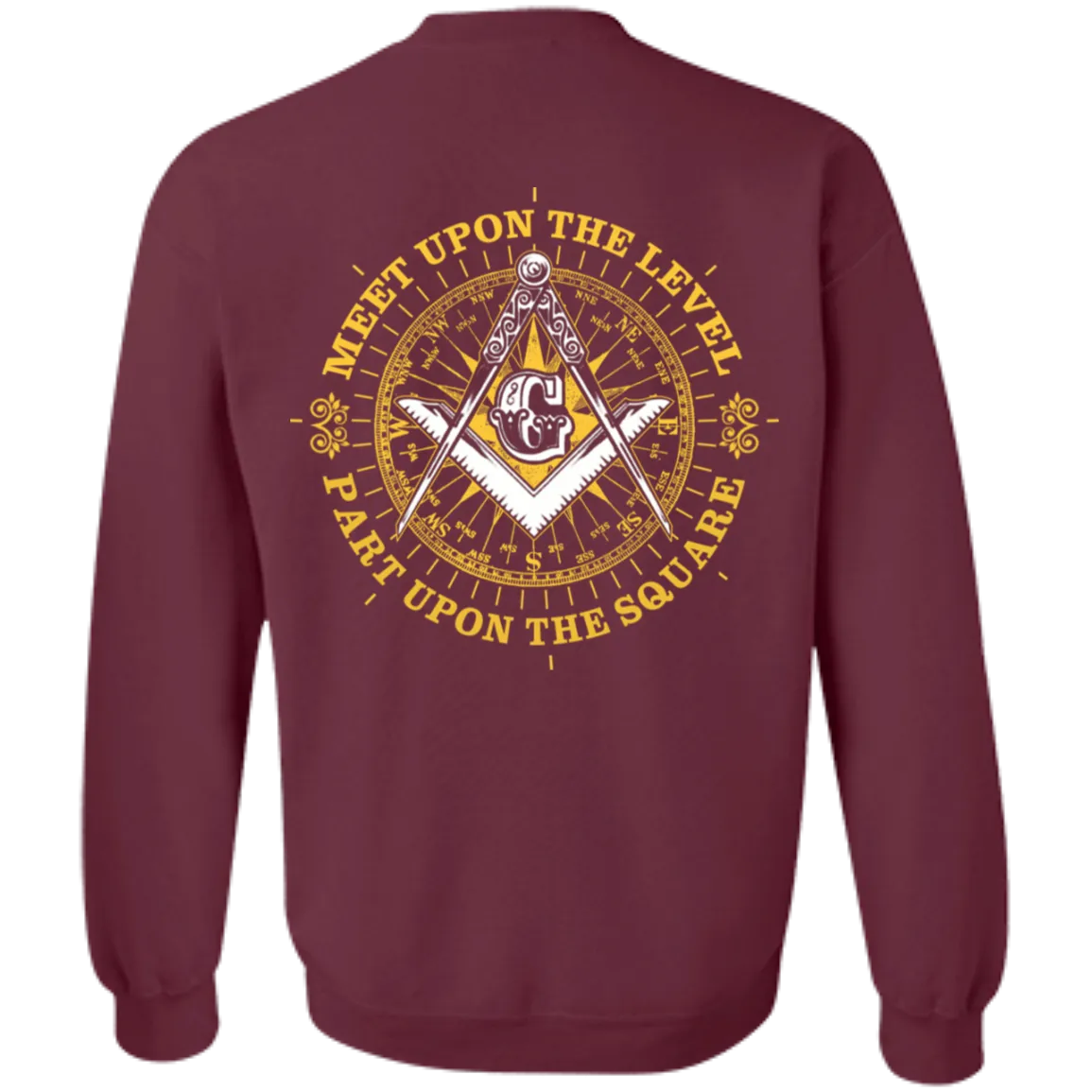 Meet Upon The Level Freemason Square & Compass Symbol