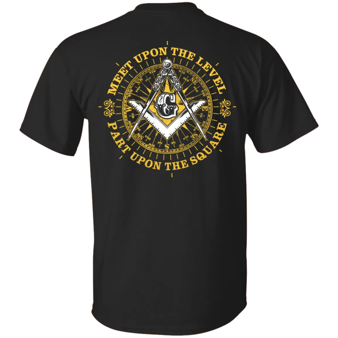 Meet Upon The Level Freemason Square & Compass Symbol