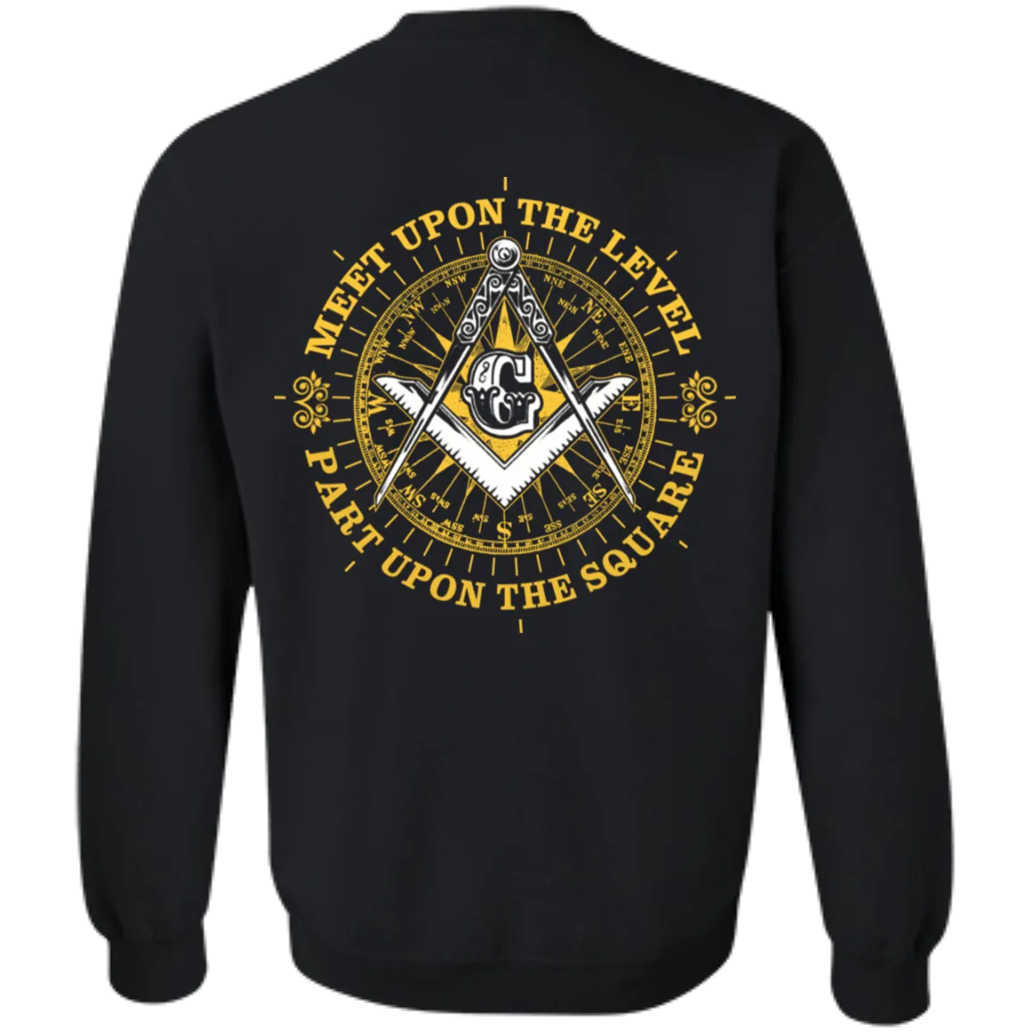 Meet Upon The Level Freemason Square & Compass Symbol