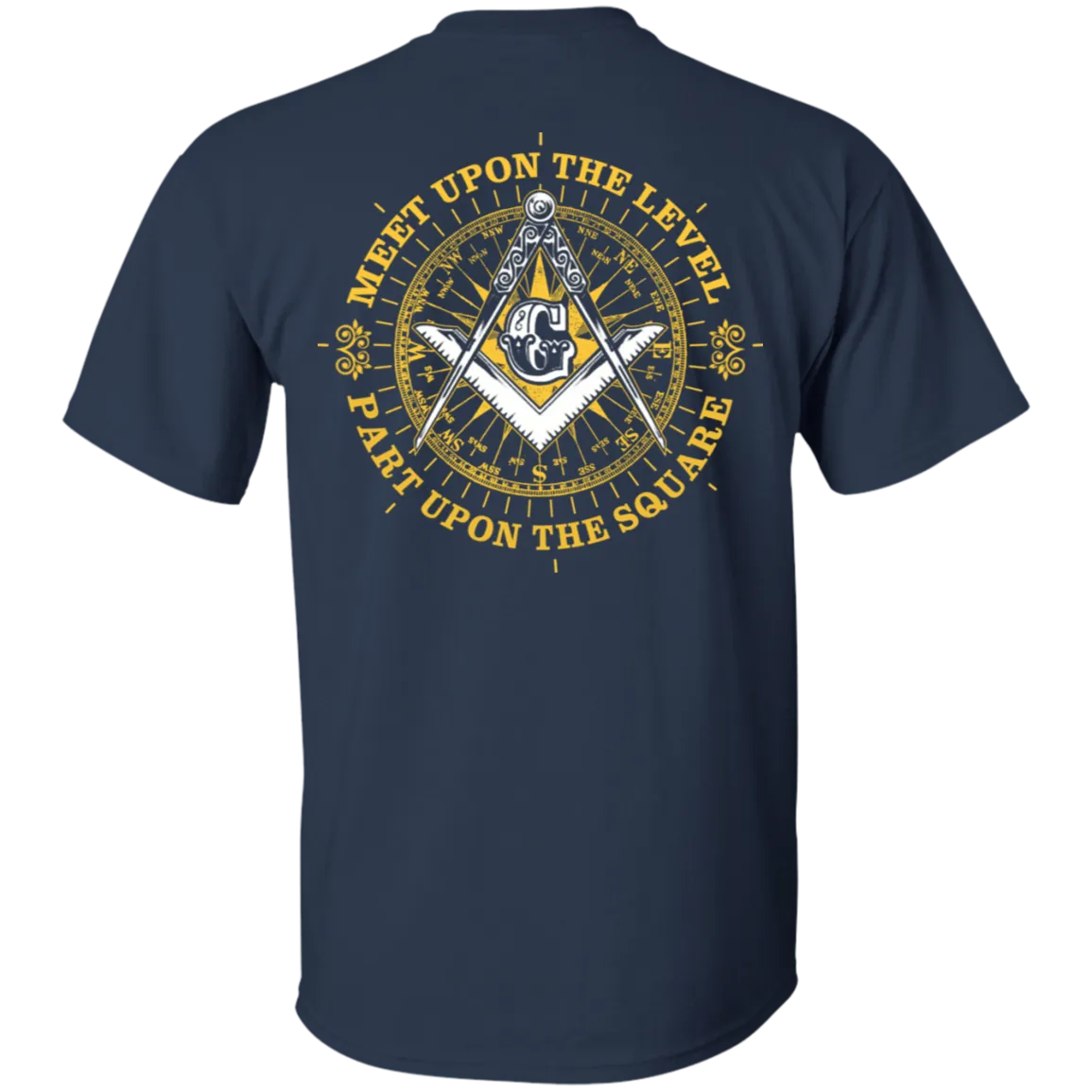 Meet Upon The Level Freemason Square & Compass Symbol
