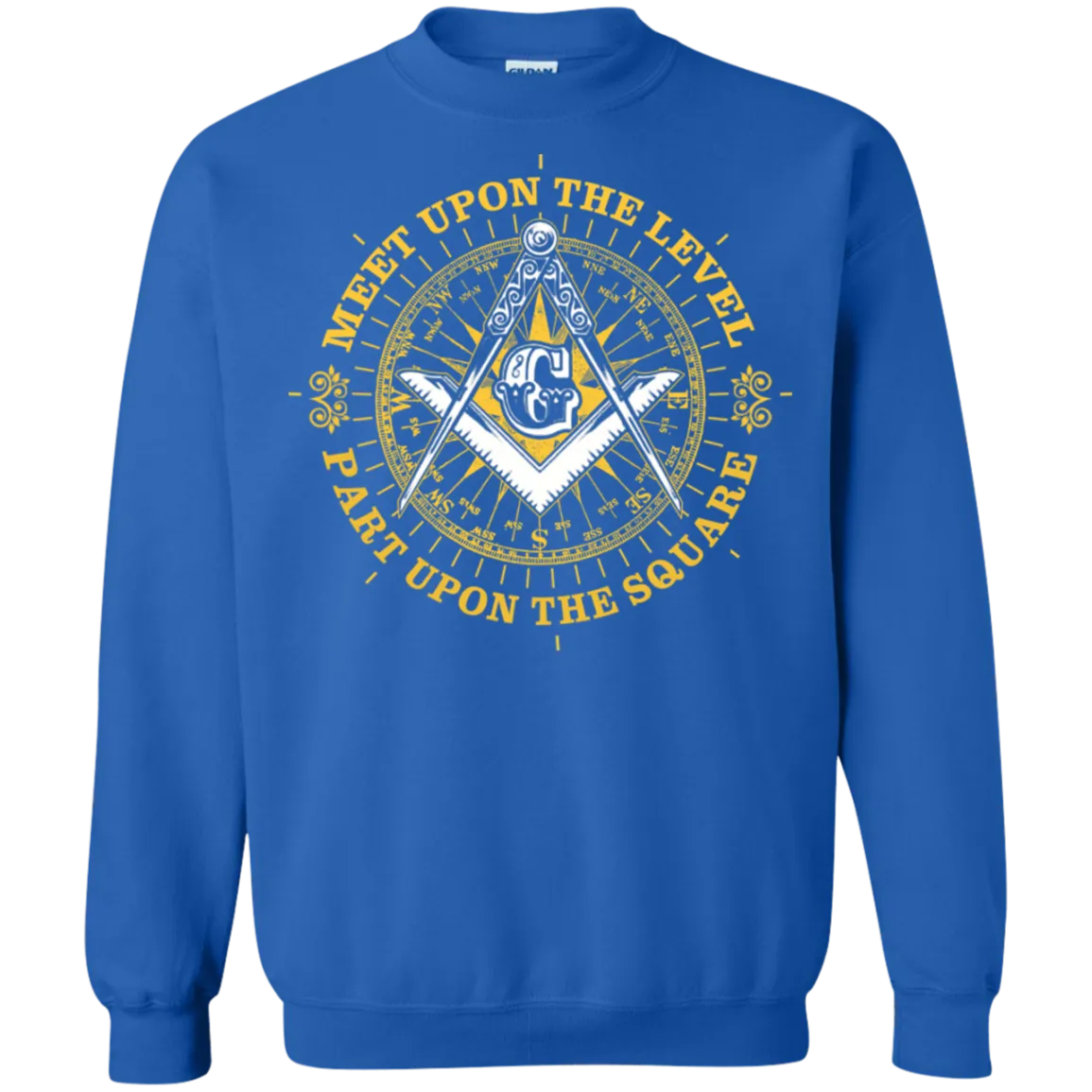 Meet Upon The Level Freemason Square & Compass Symbol