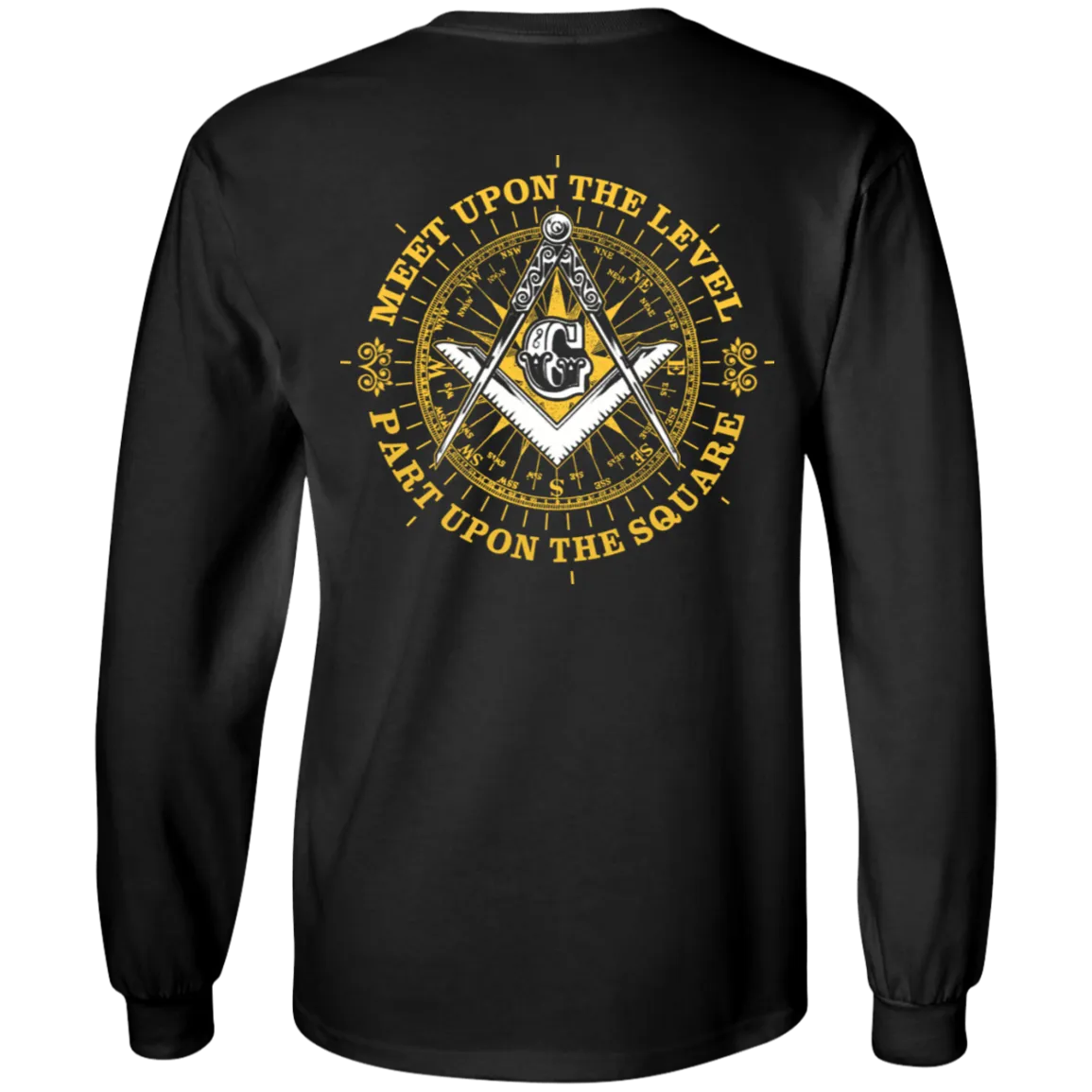 Meet Upon The Level Freemason Square & Compass Symbol