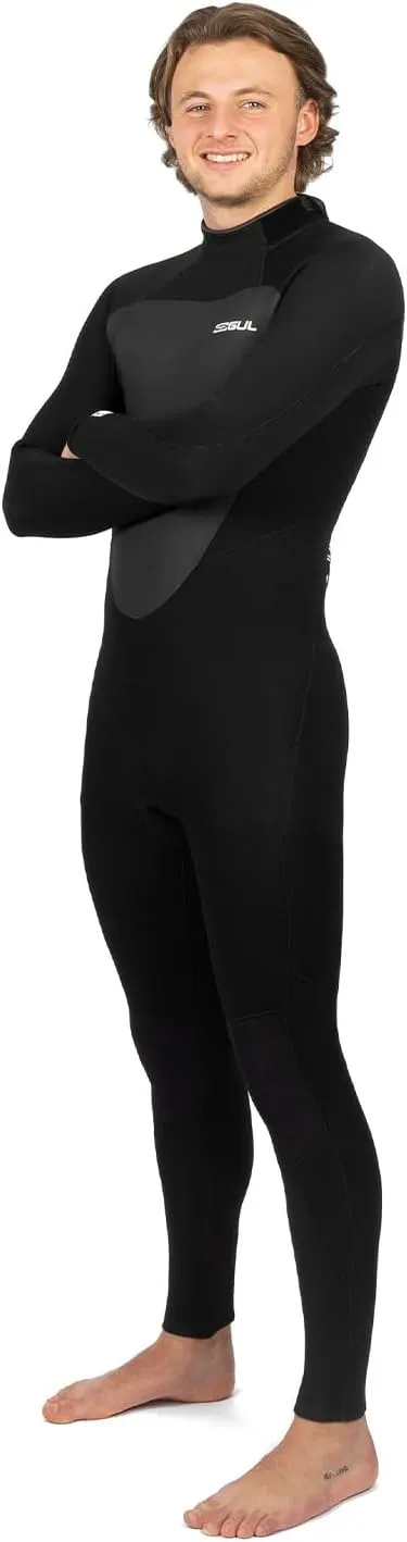 Mens Response 5/3mm GBS Back Zip Wetsuit - Black - Thermal Warm Heat Layer Layers Easy Stretch Waterproof