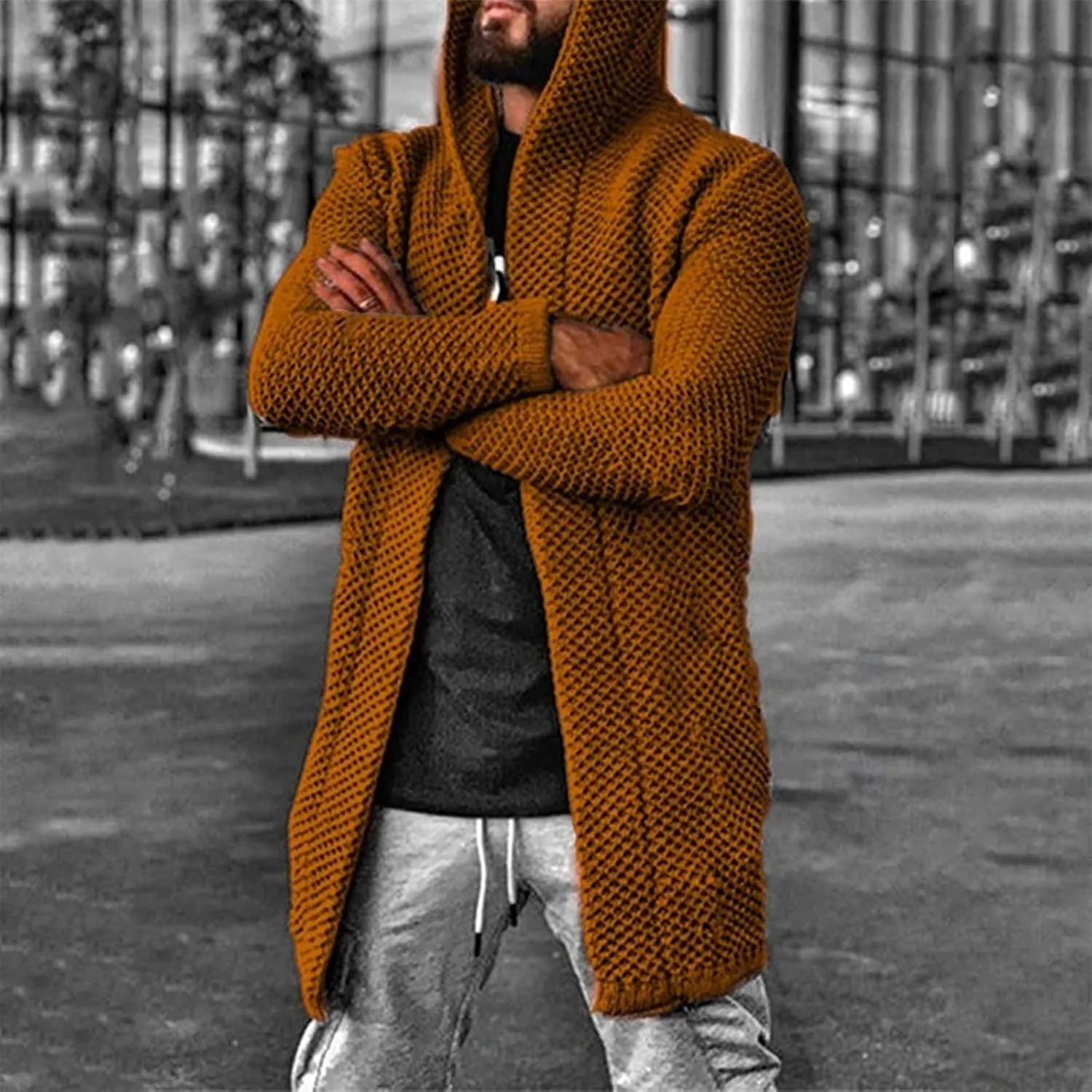Men's Shacket Hoodie Cardigan Sweaters Fall Winter Warm Pullover Coat Jacket Fashion Stylish Homewear Jackets