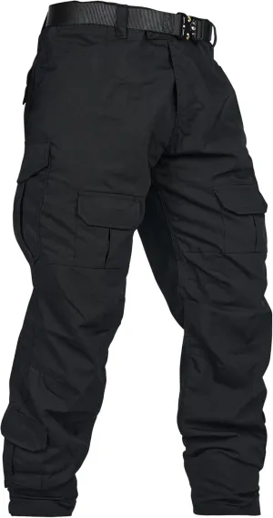 Men's Tactical Pants Camo Cargo Pants Ripstop Work Hiking Pants with 10 Pockets No Belt