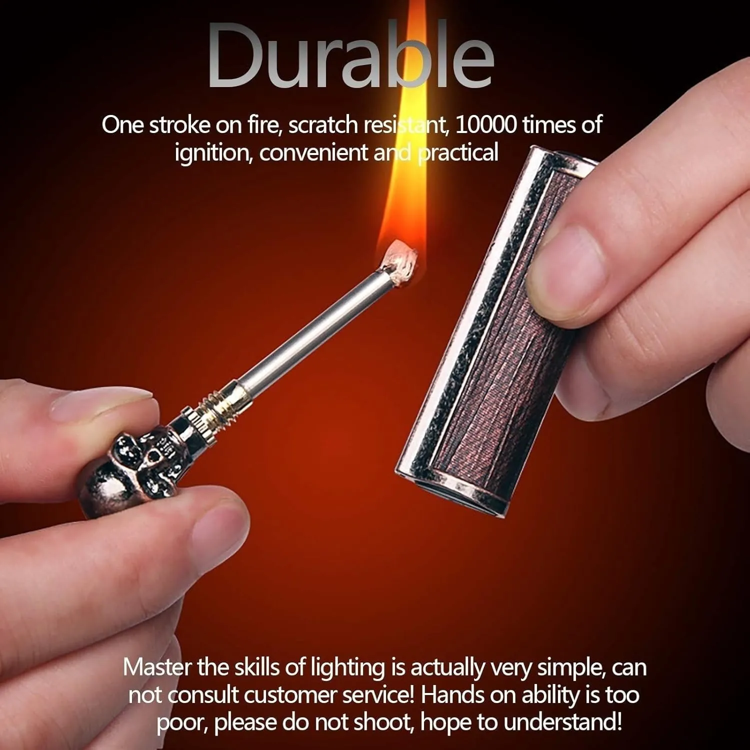 Metal lighters, Portable lighters, Kerosene lighters, Waterproof Kerosene lighters, Reusable lighters (Without Kerosene)(BrownA)