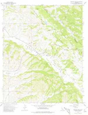 Monarch Peak CA topo map, 1:24000 Scale, 7.5 X 7.5 Minute, Historical, 1967, Updated 1981, 26.9 x 22 in