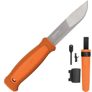 Morakniv Kansbol 4.3" Sandvik Fixed Blade Knife with Survival Kit - Burnt Orange 13913