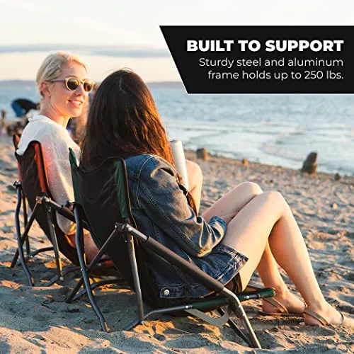 Mountain Tech Folding Camp Chair with Carry Bag for Camping,Beach,Picnic