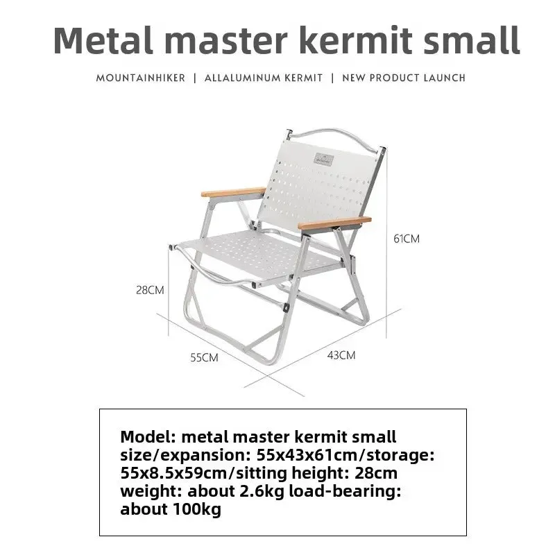 MOUNTAINHIKER New Portable Folding Camping Chairs Tourist Chairs PP/Plastic Wood&Aluminum Alloy Fishing Chairs Outdoor Furniture
