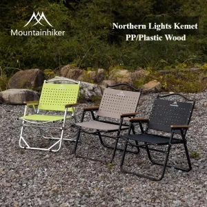 MOUNTAINHIKER New Portable Folding Camping Chairs Tourist Chairs PP/Plastic Wood&Aluminum Alloy Fishing Chairs Outdoor Furniture