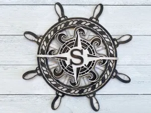 Multi-Layer Assemble and Non Assemble - Nautical Ships Wheel/Compass Sign