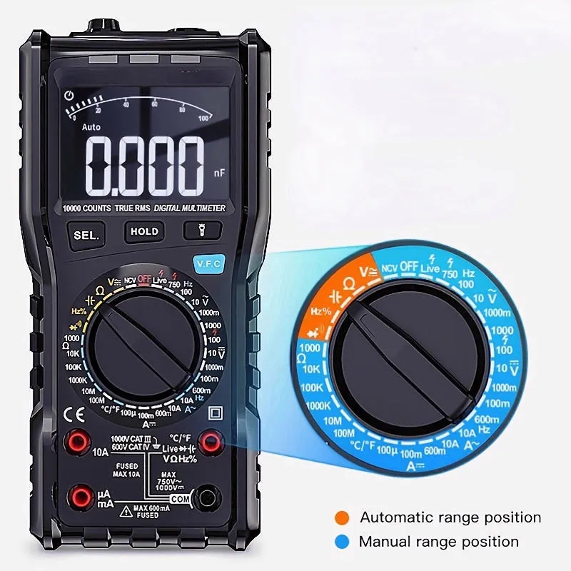 Multifunctional Digital Multimeter 10000 Counts NCV Voltage Current Testing
