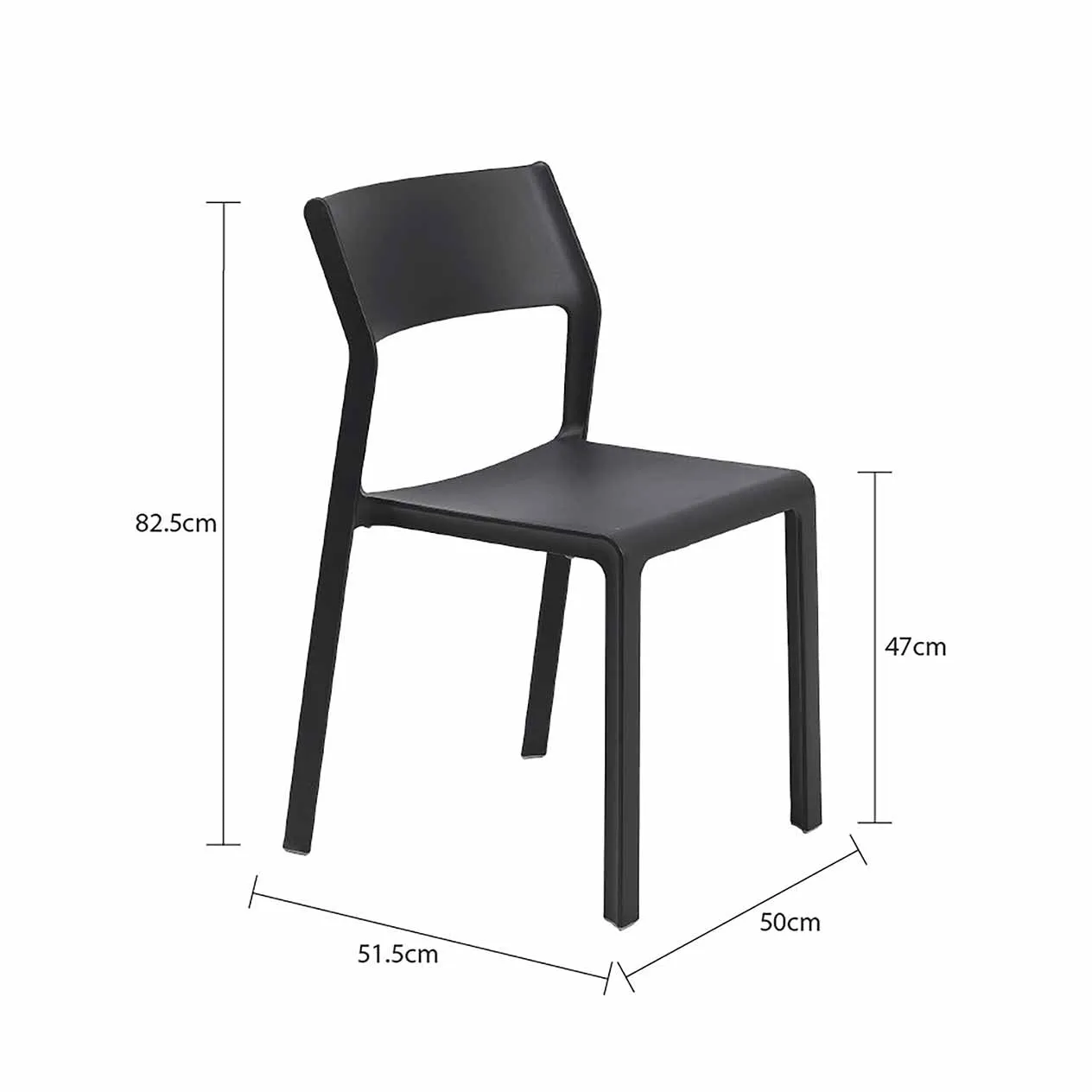 Nardi Trill Outdoor Resin Armless Dining Chair