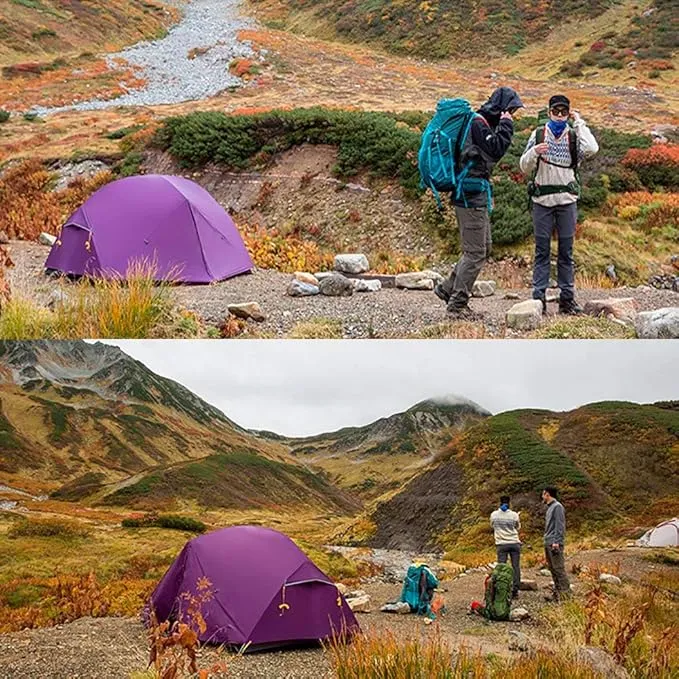Naturehike Camping Tent, 2/3 Person Double Layer, Instant Easy Setup, Waterproof PU2000mm, 54 MPH Wind Resistance, UPF 50 , Outdoor Tent for Camping, Festivals, Backyard, Sleepovers
