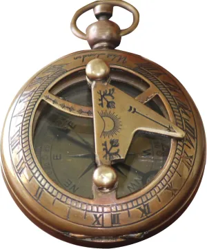 Nautical Pocket Compass with Chain Maritime Vintage Collectible Handmade Portable Magnetic Working for Travellers Camping