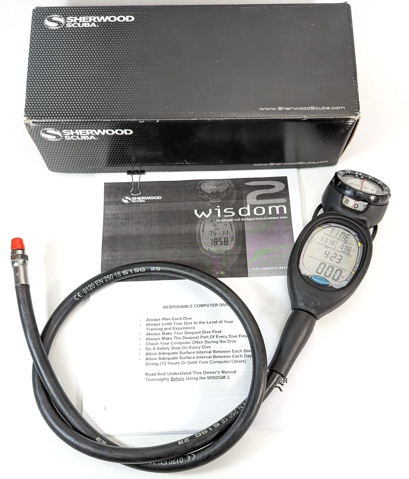 NEW Sherwood WISDOM 2 Air Integrated Scuba Dive Air & Nitrox Computer   Compass