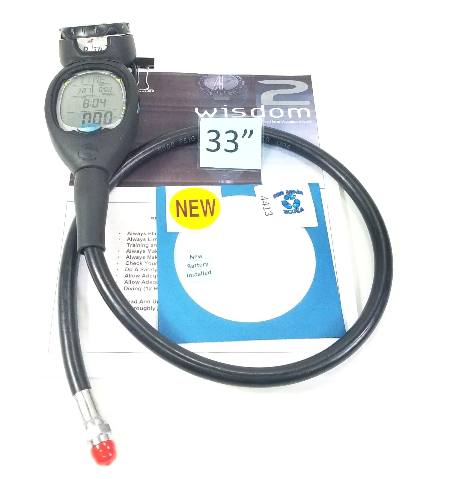 NEW Sherwood WISDOM 2 Air Integrated Scuba Dive Air & Nitrox Computer   Compass
