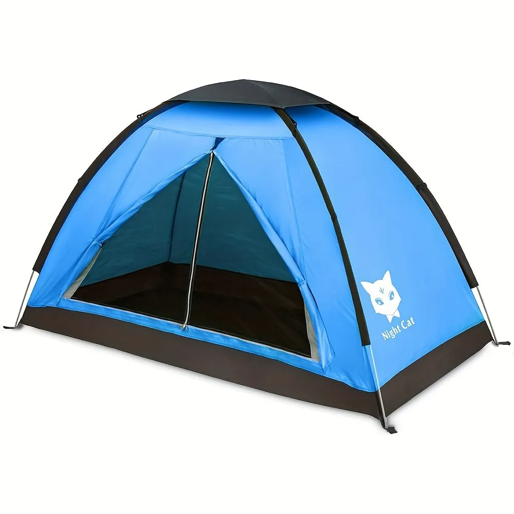 Night Cat Backpacking Tent for One 1 to 2 Persons Lightweight Waterproof Camping Hiking Tent for Adults Easy Setup Single Layer 86.61x47.24inch