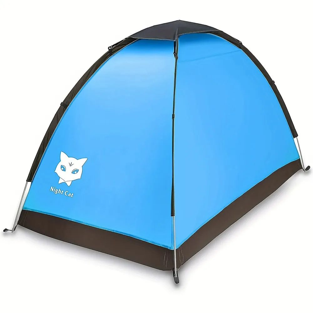 Night Cat Backpacking Tent for One 1 to 2 Persons Lightweight Waterproof Camping Hiking Tent for Adults Easy Setup Single Layer 86.61x47.24inch