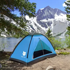 Night Cat Backpacking Tent for One 1 to 2 Persons Lightweight Waterproof Camping Hiking Tent for Adults Easy Setup Single Layer 86.61x47.24inch