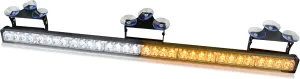 Nippon America 36” Emergency Strobe Light for Vehicles (NL-LB-EMR-36), LED Amber White Safety Lights, 14 Flash Patterns Directional Safety Warning Lights for Cars, Trucks, and Vehicles