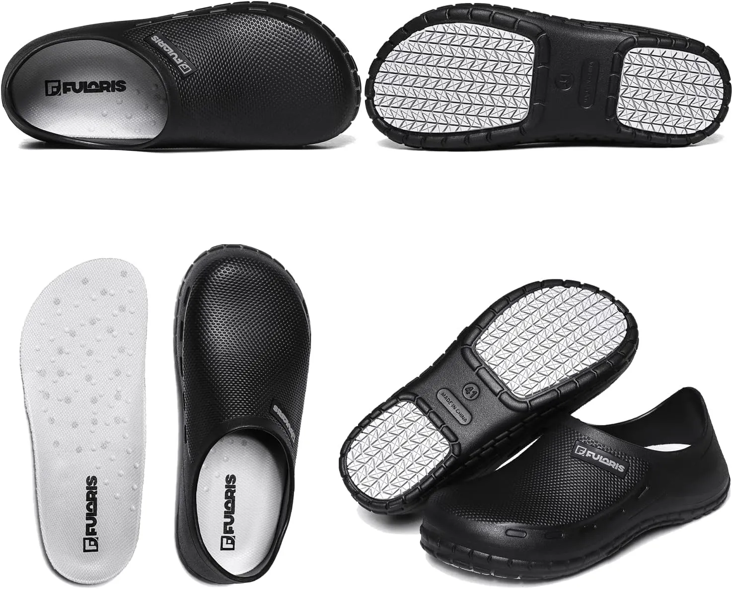 Non Slip Shoes for Men - Oil Water Resistant Chef Nursing Doctors Shoes Suitable for Kitchen Restaurant Garden Hospital Slip Resistant Safty Working Clogs