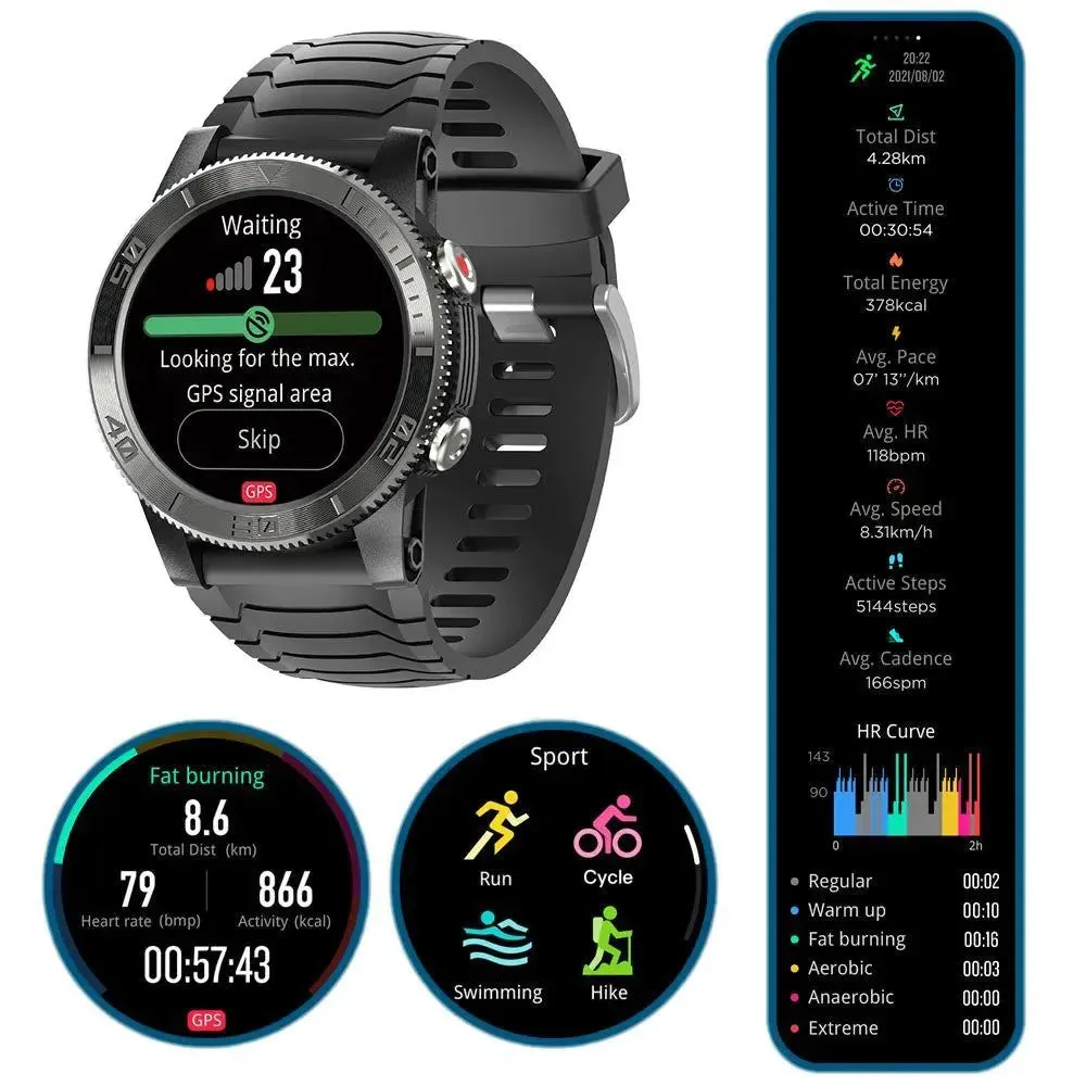 NORTH EDGE Men Digital Watch GPS Compass Smartwatch