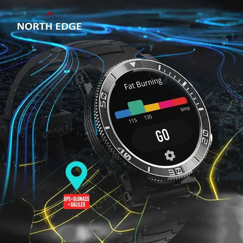 NORTH EDGE Men Digital Watch GPS Compass Smartwatch